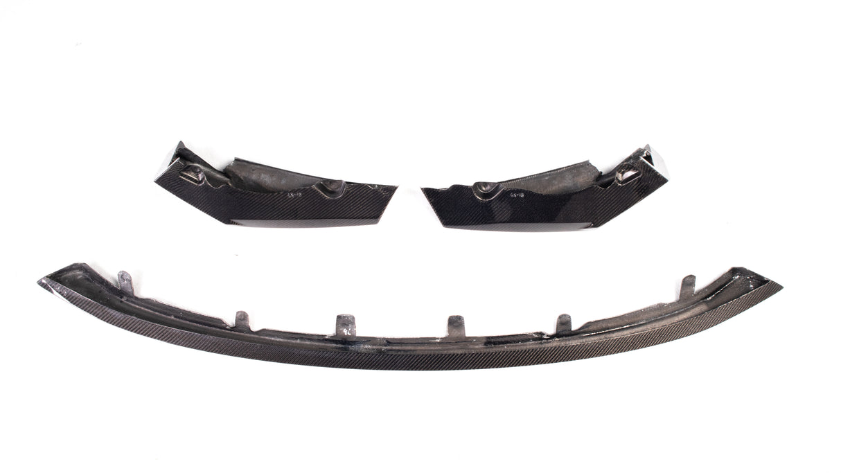 BMW M3/M4 G8X DRY CARBON FIBRE CSL STYLE FRONT BUMPER LIP 2021+ (3 PCS)