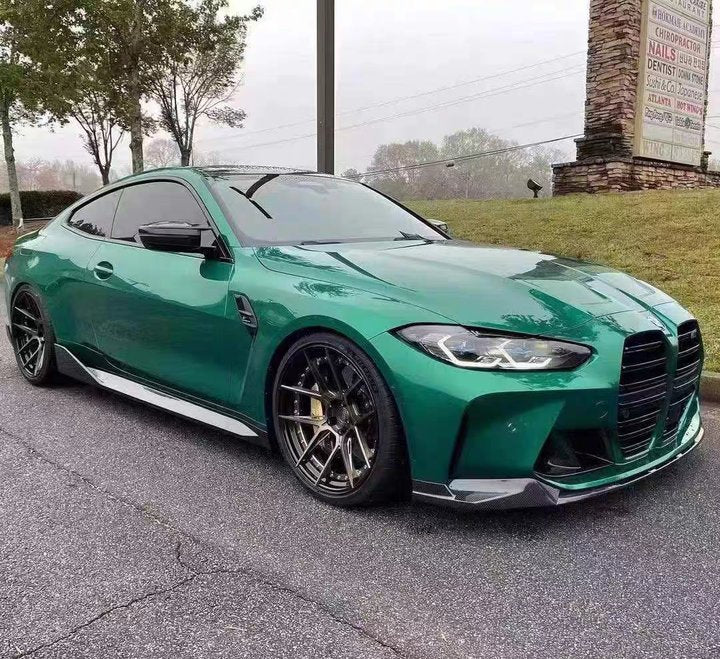 BMW M3/M4 G8X DRY CARBON FIBRE CSL STYLE FRONT BUMPER LIP 2021+ (3 PCS)