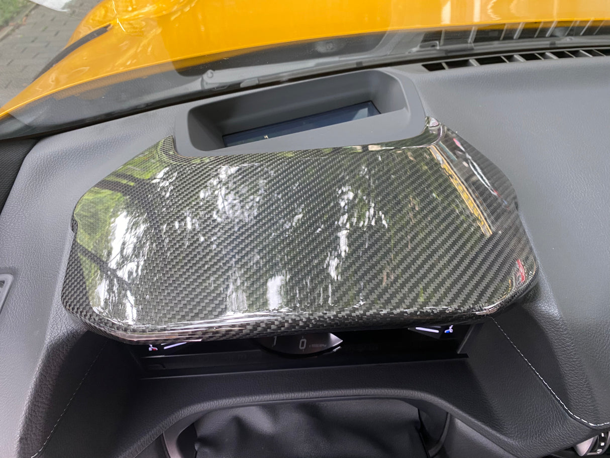 Toyota Supra A90 Dry Carbon Fibre Upper Speed-Meter Cluster Cover (LHD)
