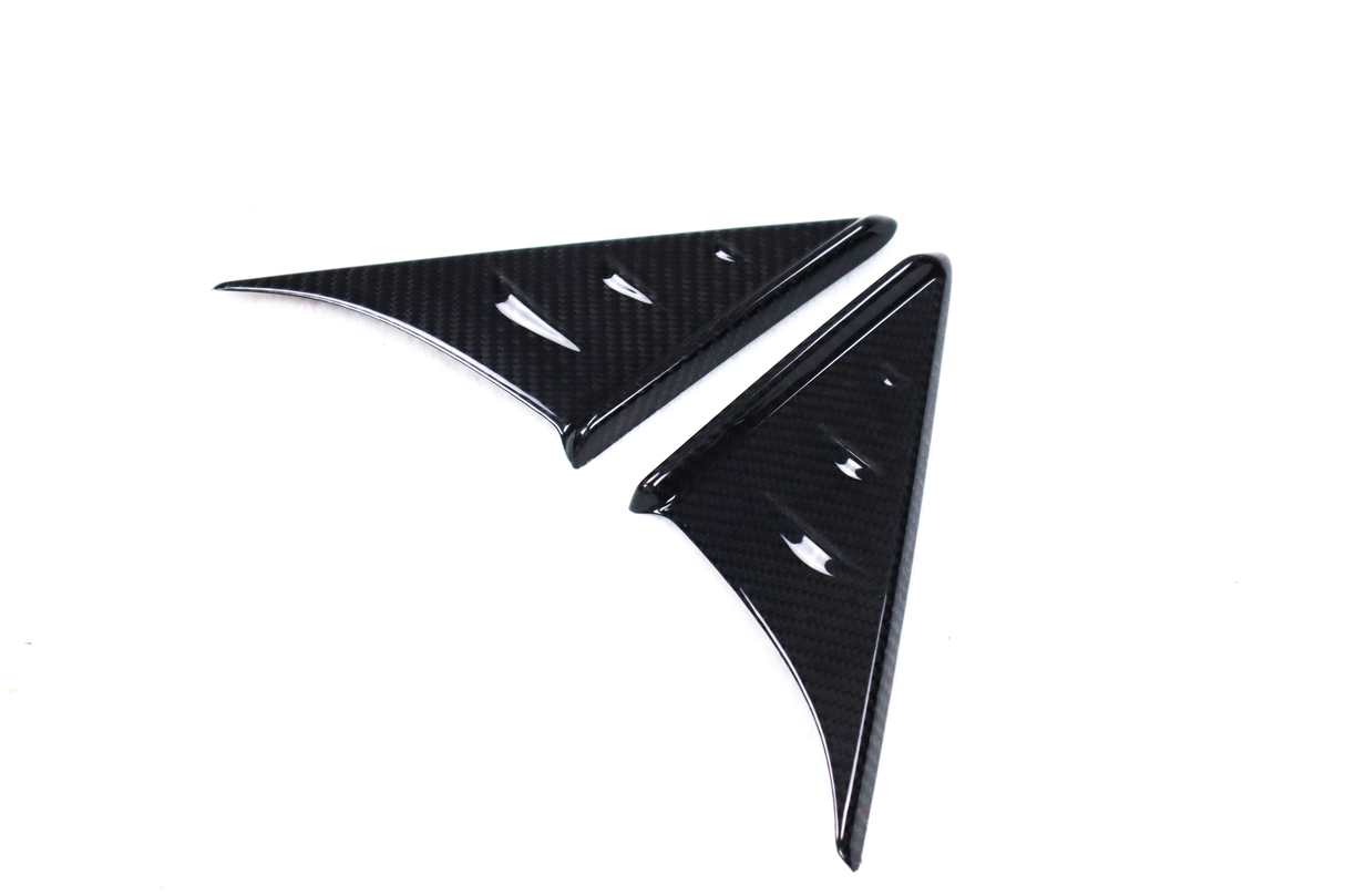 Toyota Supra A90 Dry Carbon Side Mirror Wind Deflector Triangle Trims (2PCS)