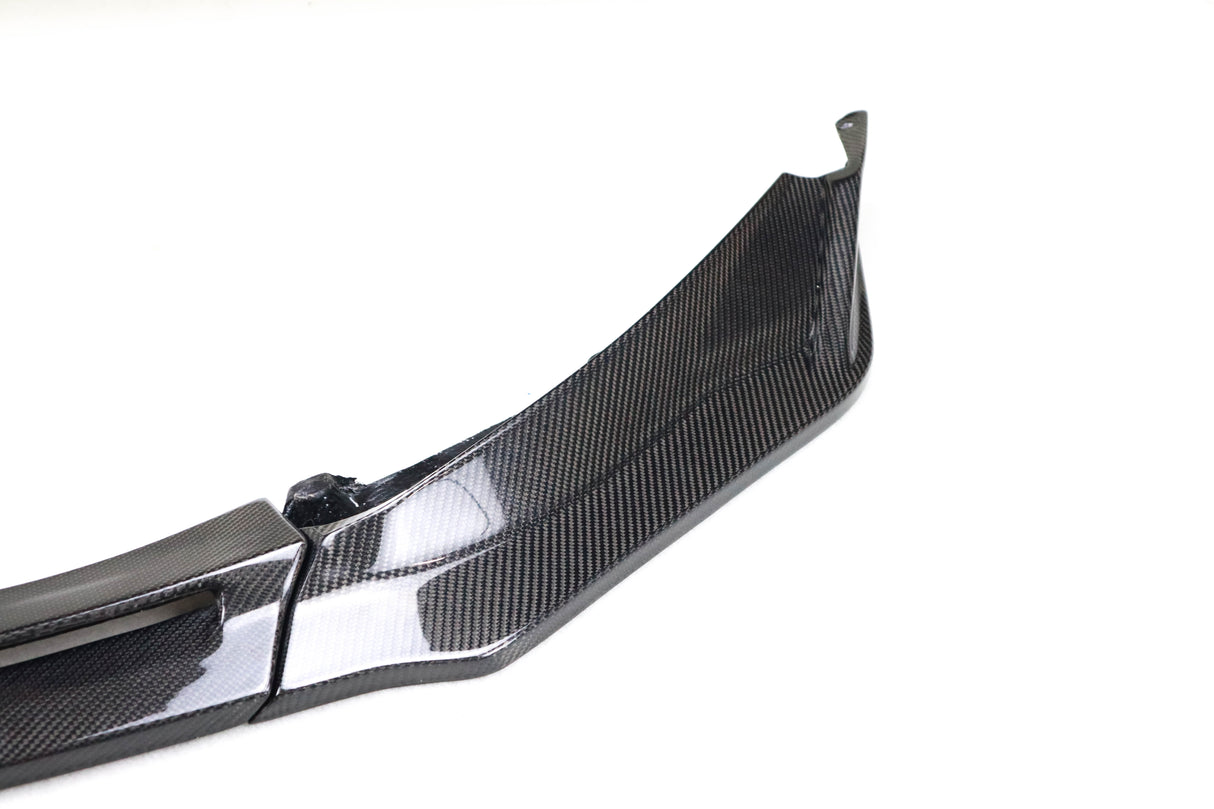 BMW M3/M4 G8X DRY CARBON FIBRE V STYLE FRONT BUMPER LIP 2021+