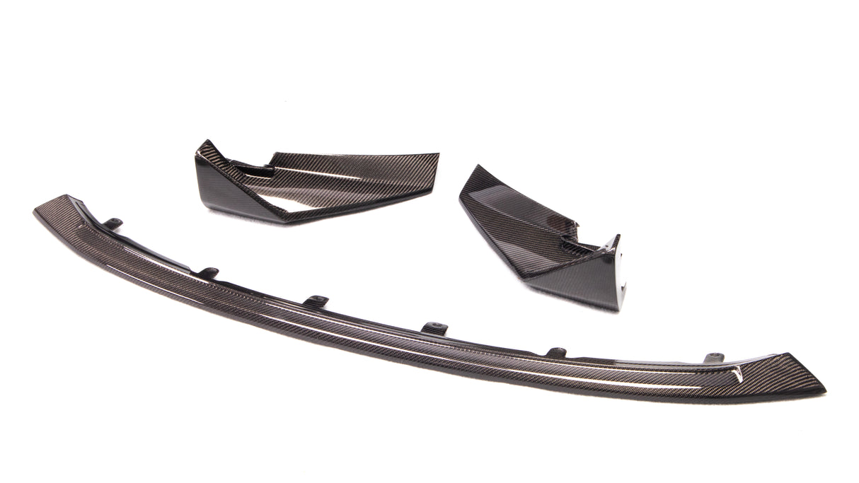 BMW M3/M4 G8X DRY CARBON FIBRE CSL STYLE FRONT BUMPER LIP 2021+ (3 PCS)