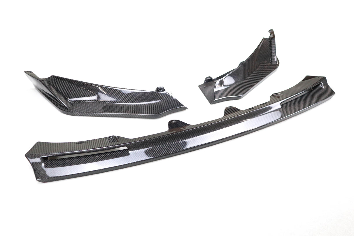 BMW M3/M4 G8X DRY CARBON FIBRE V STYLE FRONT BUMPER LIP 2021+