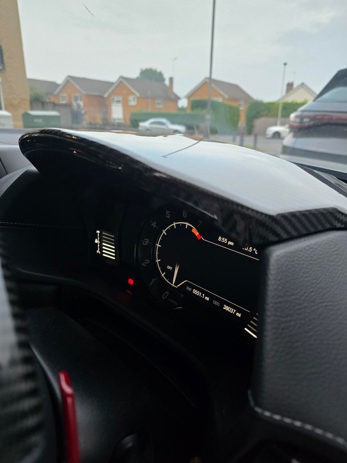 Toyota Supra A90 Dry Carbon Fibre Upper Speed-Meter Cluster Cover (RHD, 2PCS)