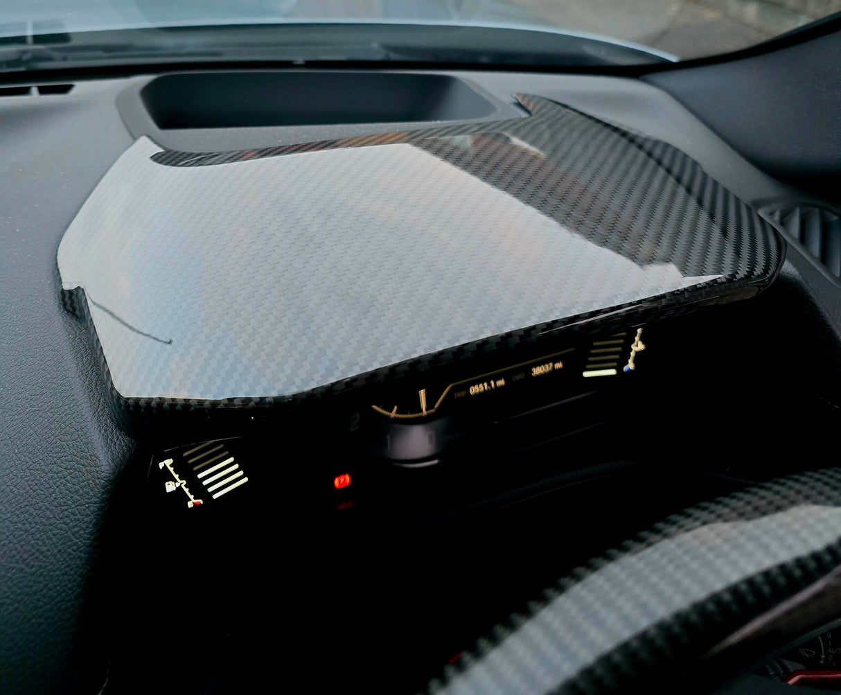 Toyota Supra A90 Dry Carbon Fibre Upper Speed-Meter Cluster Cover (RHD, 2PCS)