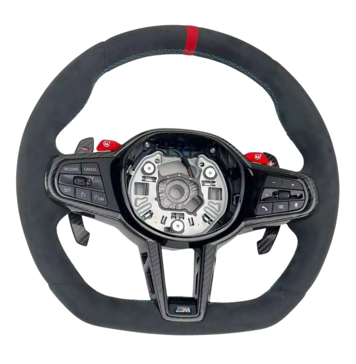 Toyota Supra A90 LCI Alcantara & Carbon Steering Wheel (BMW G-Series Design)