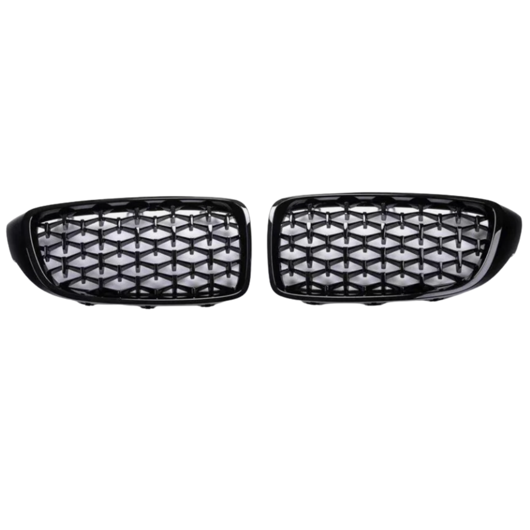 BMW M3 M4 F80 F82 4 Series Front Gloss Black Diamond Grille 14-20