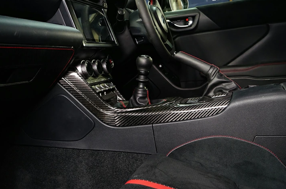 Dry Carbon Fibre Shift/Gear Control Panel Cover – Toyota GR86 / Subaru BRZ