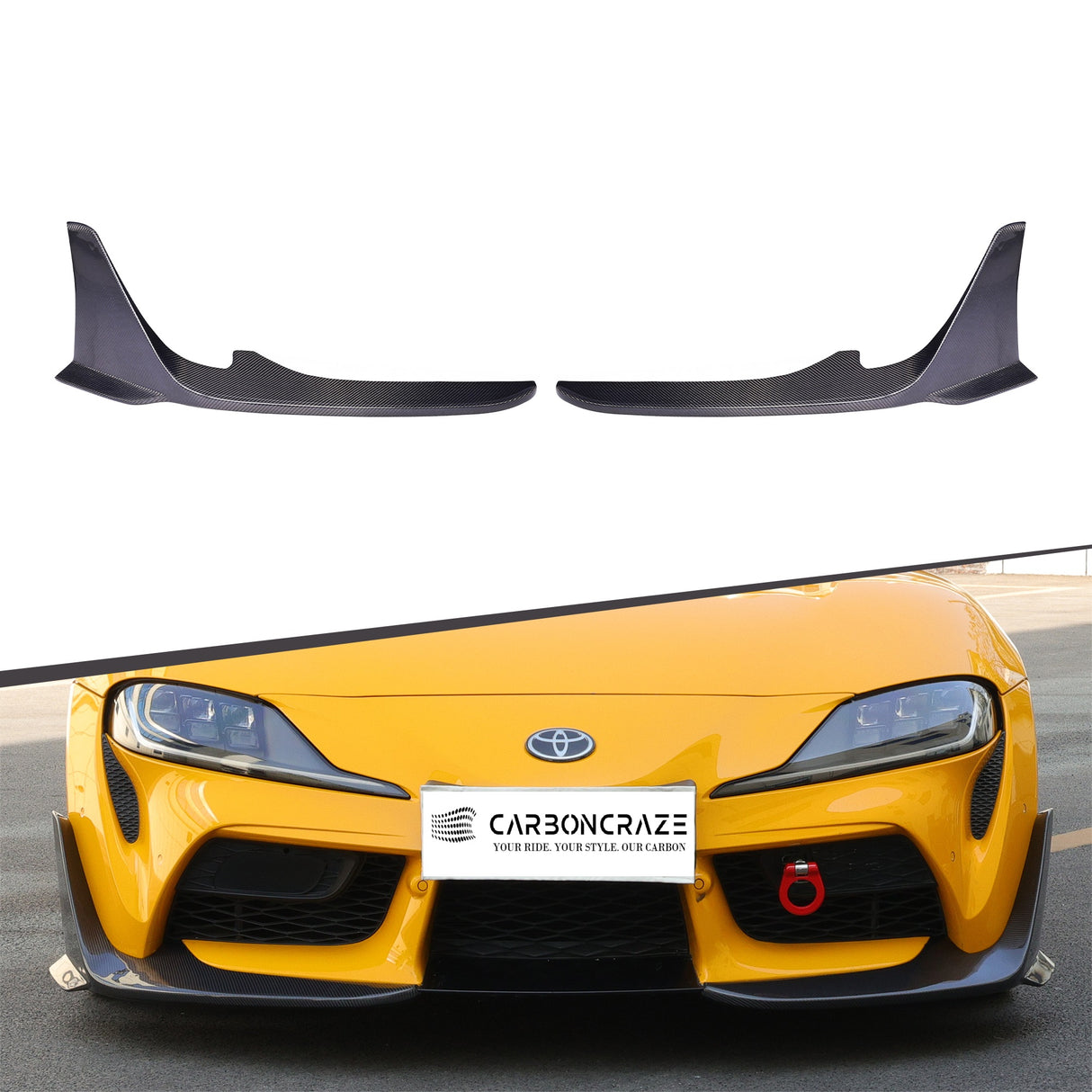 Toyota Supra A90 Carbon Fibre ED Style Front Bumper Lip 2019+
