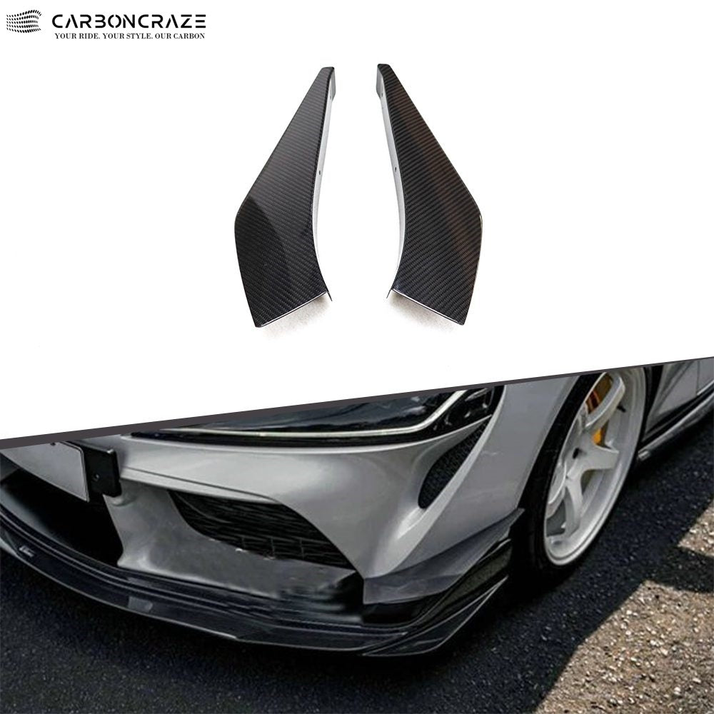 Toyota Supra A90 Carbon Fibre Front Bumper Trims (Canards)