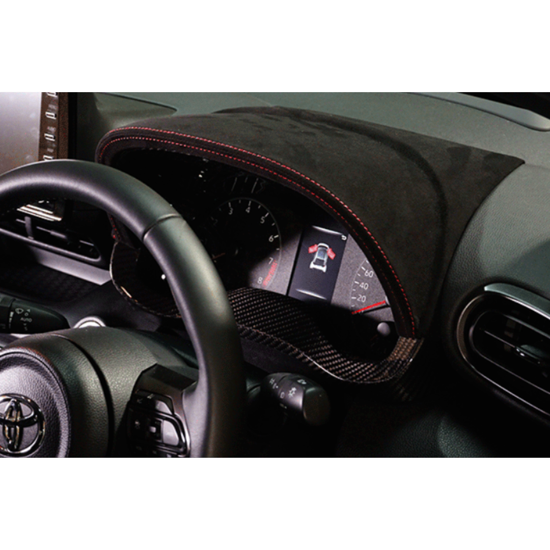 Toyota GR Yaris Ultra Suede & Dry Carbon Fibre Speedometer Inner Hood Cover