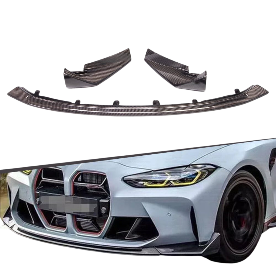 BMW M3/M4 G8X CSL STYLE CARBON FIBRE FRONT LIP 2021+ (3 PCS)