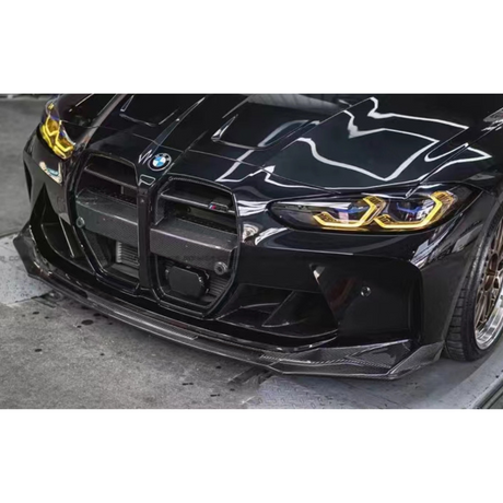 BMW M3/M4 G8X DRY CARBON FIBRE V STYLE FRONT BUMPER LIP 2021+