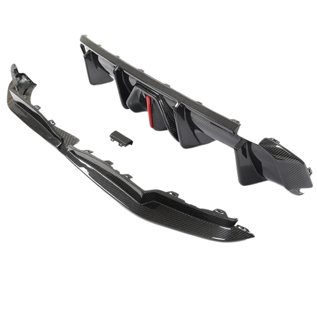 BMW M3/M4 G8X DRY CARBON FIBRE REAR DIFFUSER WITH LED 2021+
