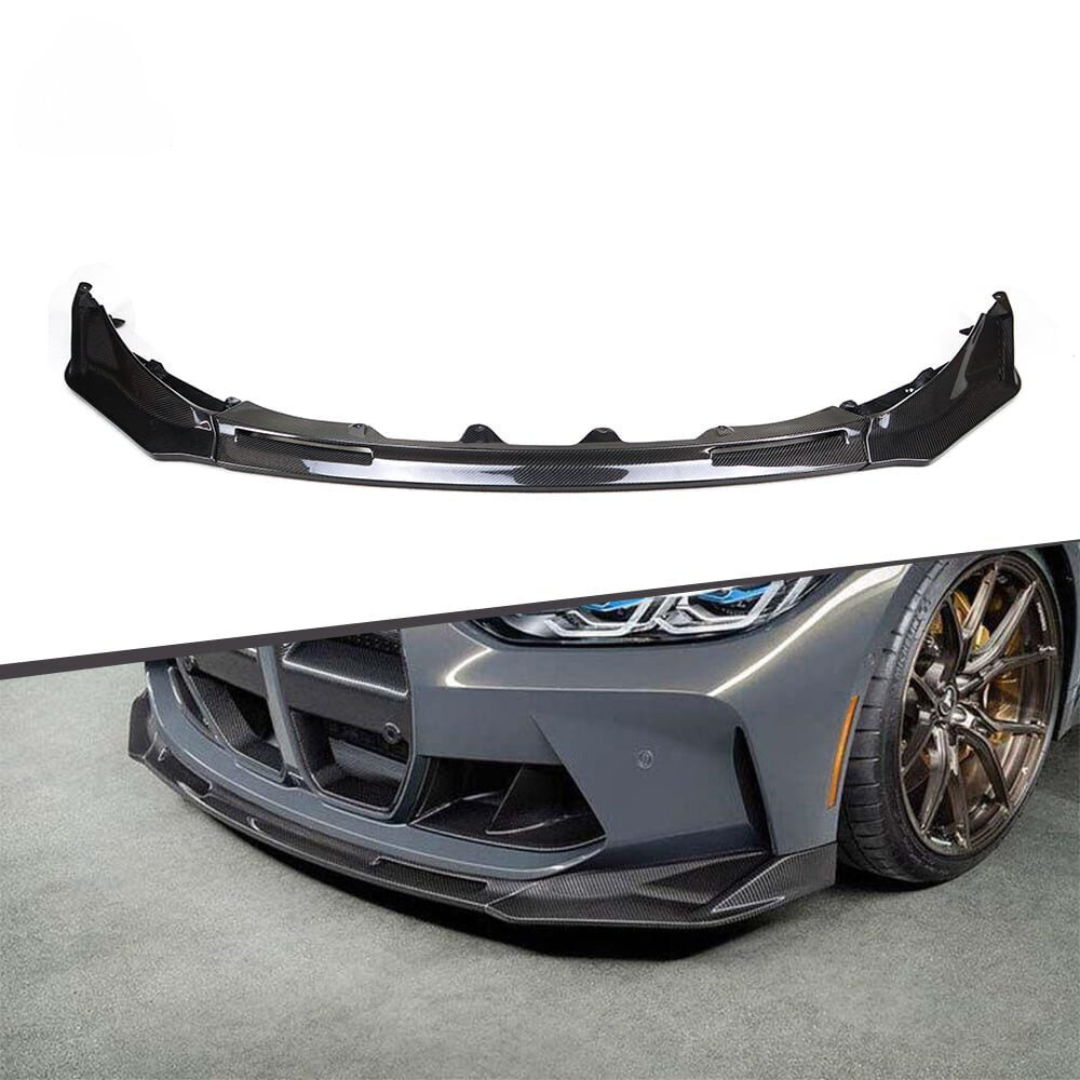 BMW M3/M4 G8X V STYLE CARBON FIBRE FRONT LIP 2021+ (3 PCS)