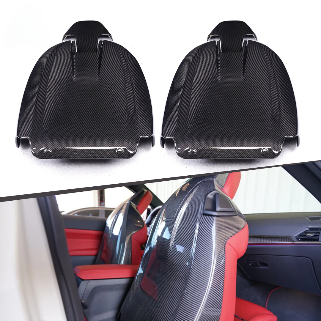 BMW M4 G82 DRY CARBON FIBRE SEAT BACK COVERS 2021+ (4 PCS)