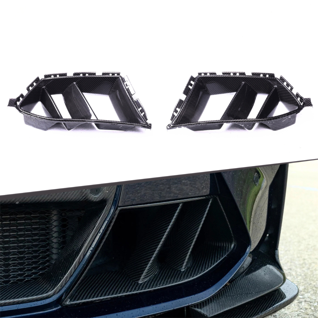 BMW M3/M4 G8X DRY CARBON FIBRE MHC STYLE FRONT BUMPER VENTS 2021+