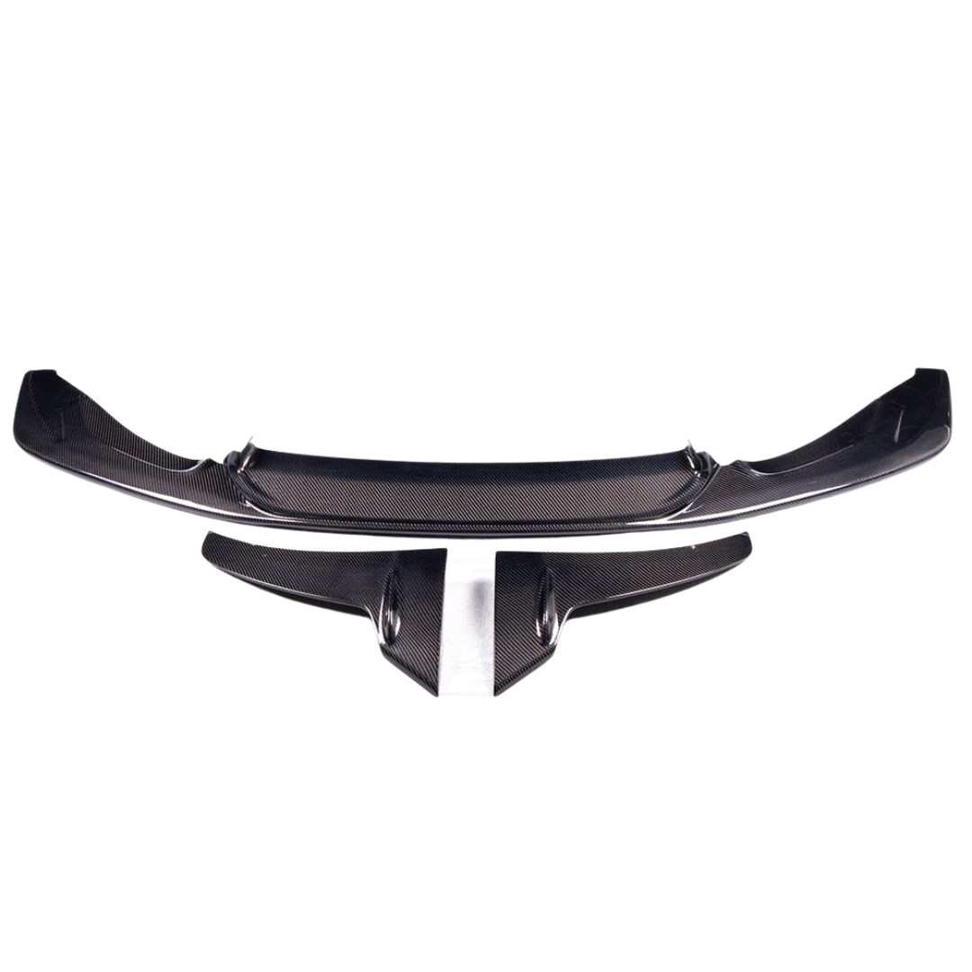 BMW M3/M4 F8X LAPTORR STYLE CARBON FIBRE FRONT BUMPER LIP (3PCS)