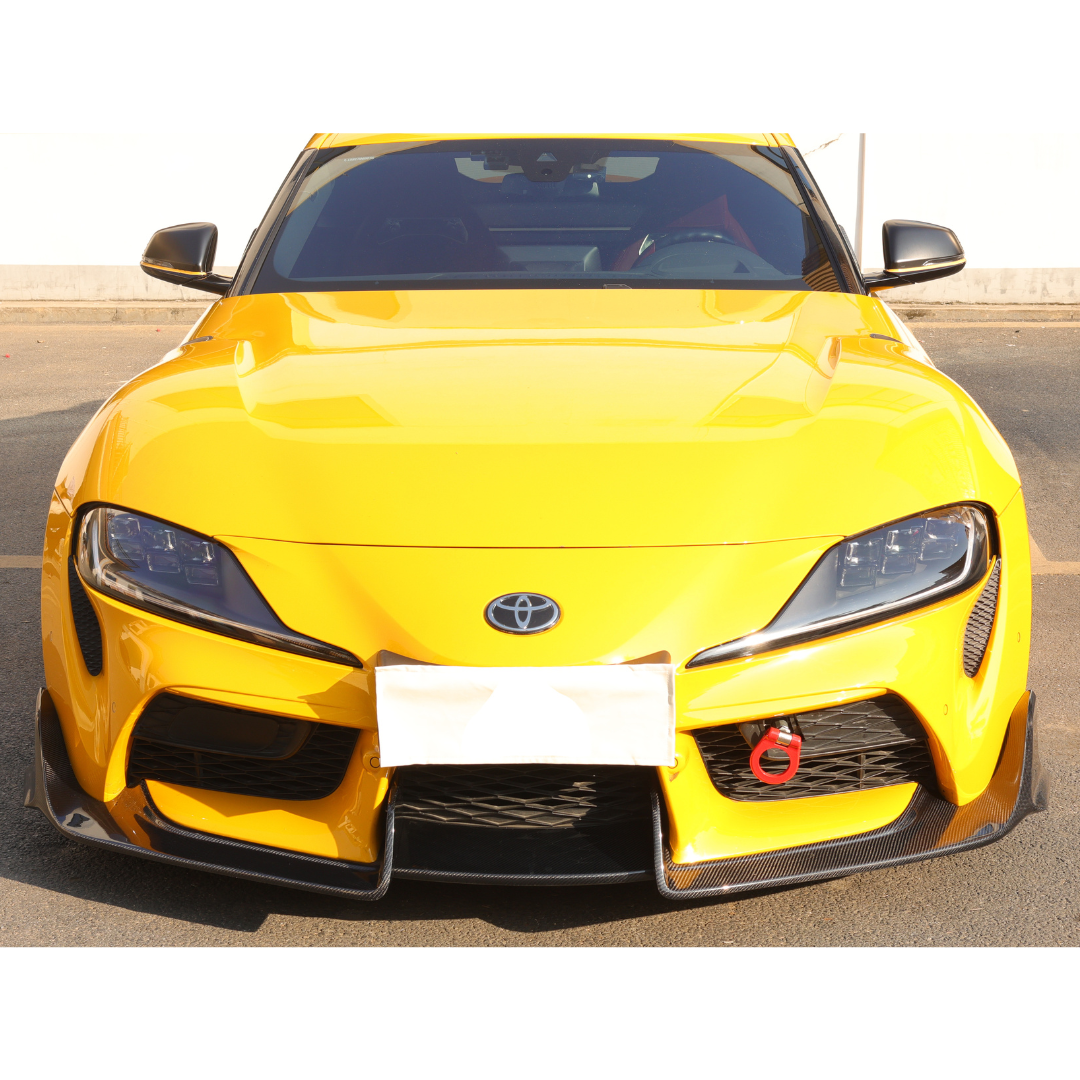Toyota Supra A90 Carbon Fibre Adro Style Front Bumper Lip 2019+ (3 PCS)