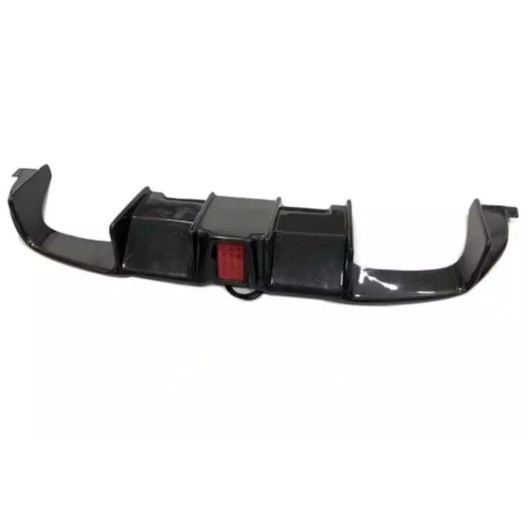 BMW F87 M2 Coupe 16-18 DTM Style Carbon Fibre Rear Bumper Diffuser W/ Red LED
