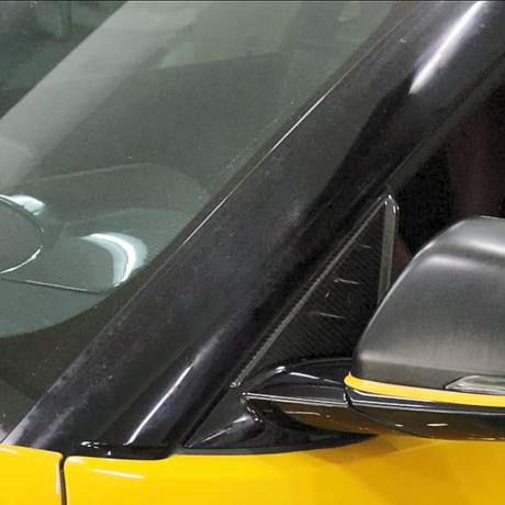 Toyota Supra A90 Dry Carbon Side Mirror Wind Deflector Triangle Trims (2PCS)