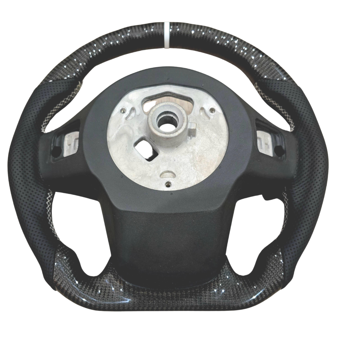 Toyota Supra A90 Carbon Fibre Steering Wheel (White Stitching)