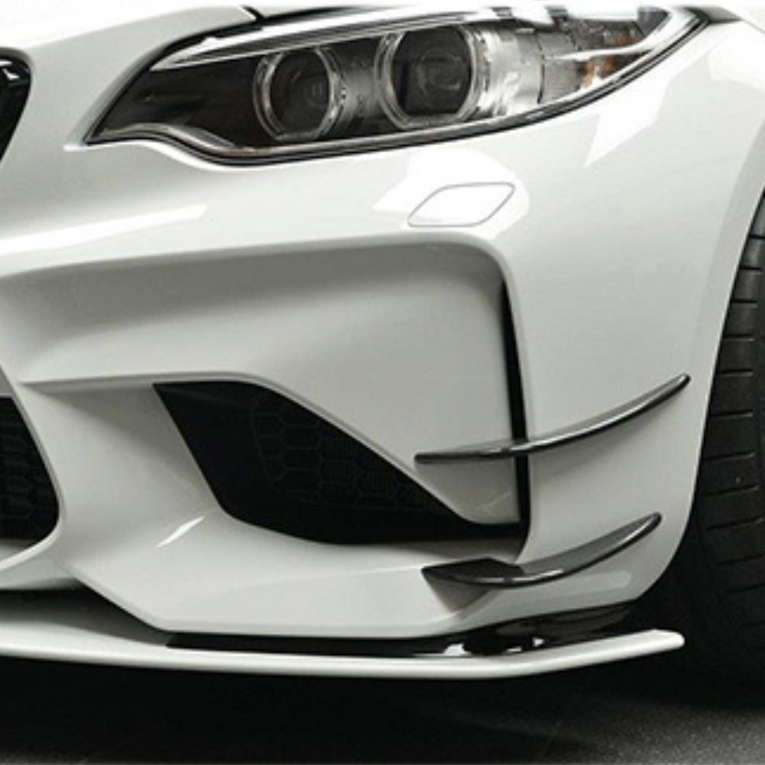 BMW F87 M2 DRY CARBON FIBRE FRONT CANARDS (4PCS)