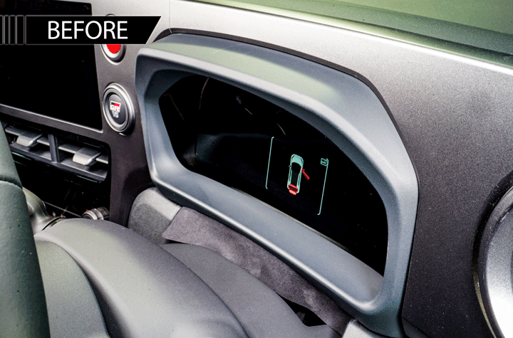 Toyota GR Yaris MK2 Dry Carbon Fibre Speedometer Inner Hood Cover