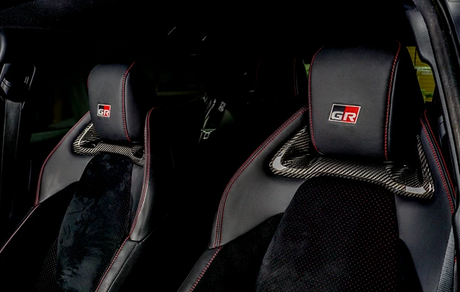 Toyota GR Yaris MK2 Dry Carbon Fibre Headrest Garnish Cover (SET OF 2)