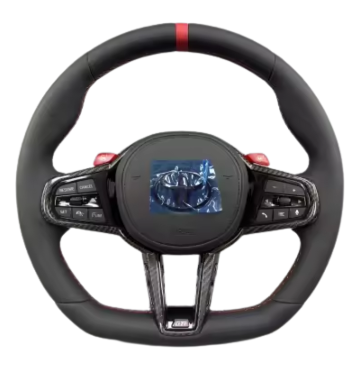 Toyota Supra A90 LCI Perforated Leather & Carbon Steering Wheel (BMW G-Series Design)