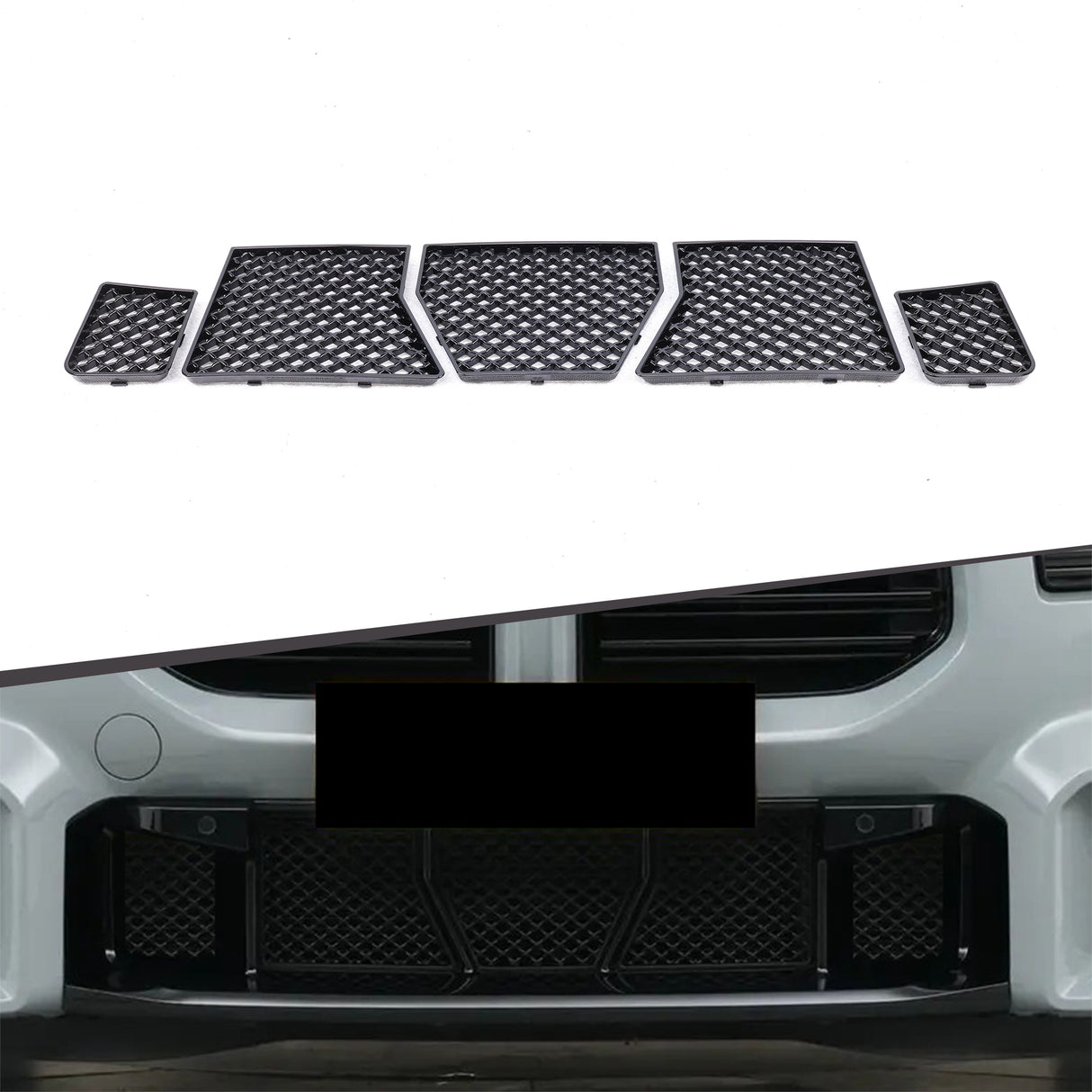 BMW M2 G87 (2022+) FRONT GRILLE RADIATOR PROTECTION NET - BLACK GLOSS