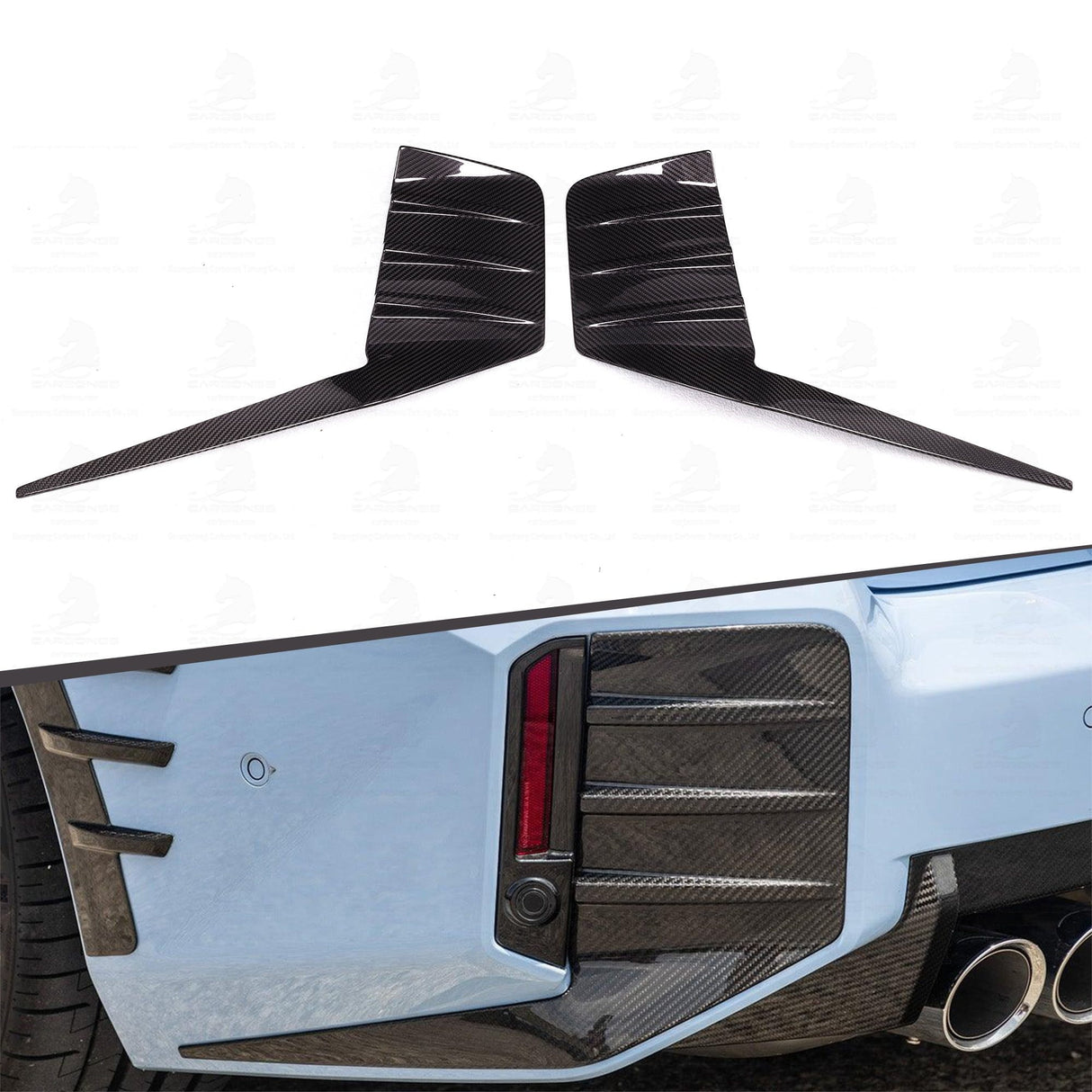 BMW M2 G87 DRY CARBON REAR BUMPER TRIM (2 Piece Set)