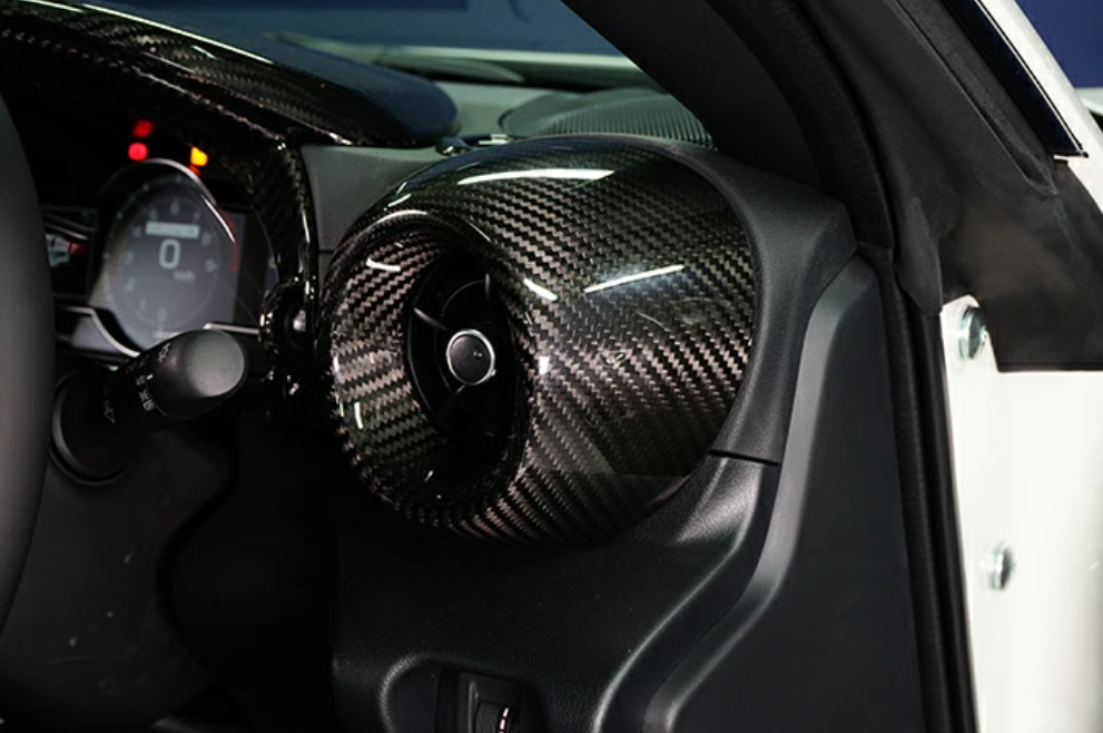 Dry Carbon Fibre Side Air Conditioner Covers (Pair) - Toyota GR86 / Subaru BRZ
