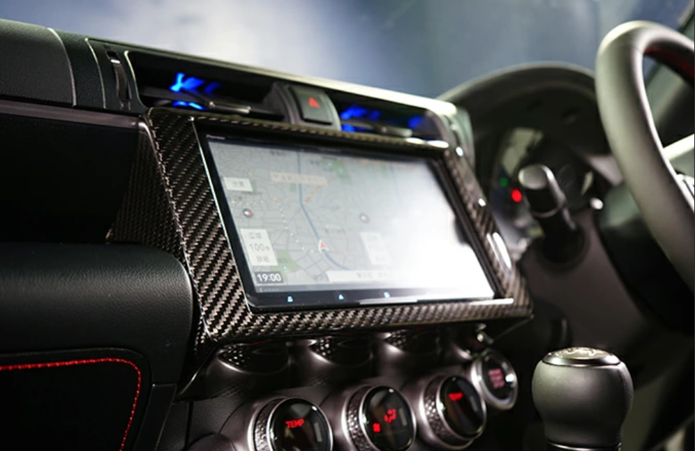 Dry Carbon Fibre Navigation Panel Cover – Toyota GR86 / Subaru BRZ