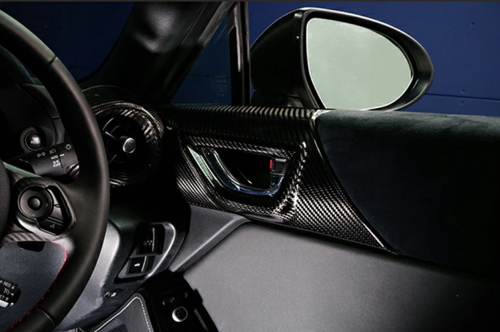 Dry Carbon Fibre Inner Door Trim Cover (Pair) - Toyota GR86 / Subaru BRZ