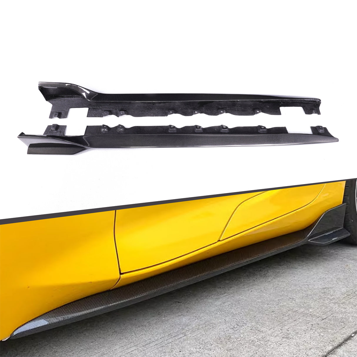 Toyota Supra A90 Carbon Fibre ED style Side Skirts 2019+