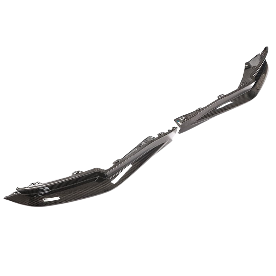 BMW M4 G82 OEM STYLE DRY CARBON FIBRE REPLACEMENT REAR SPLITTERS 2021+