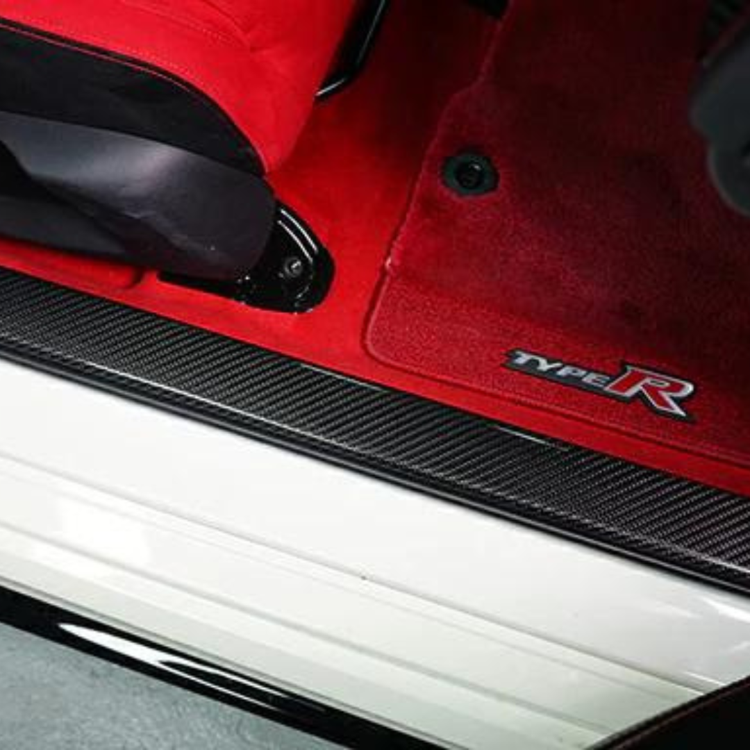 R Rear Rocker Scuff Plate Carbon Fibre Scuff Plate Covers for Honda Civic Type-R FL5 (SET OF 2 ...