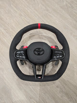 Toyota Supra A90 LCI Alcantara & Carbon Steering Wheel (BMW G-Series Design)