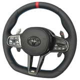 Toyota Supra A90 LCI Perforated Leather & Carbon Steering Wheel (without M+ Buttons)