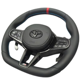 Toyota Supra A90 LCI Perforated Leather & Carbon Steering Wheel (without M+ Buttons)